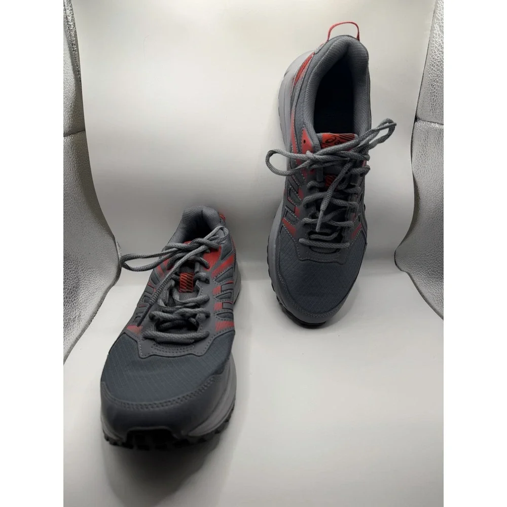Asics Trail Scout 2 Men's Grey/Red Running Shoes Various Sizes NWOB